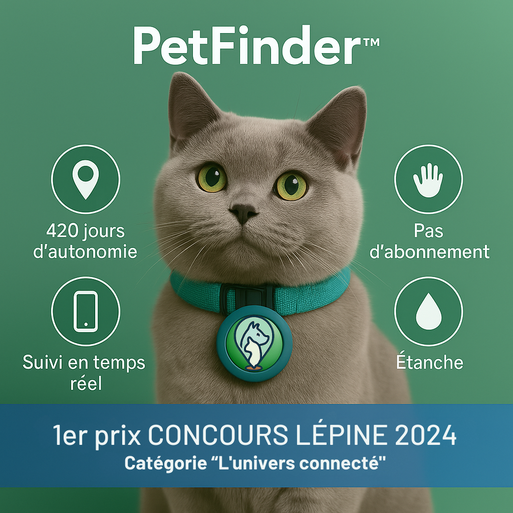Pet Finder Guardian - Collier de sécurité GPS pour chat