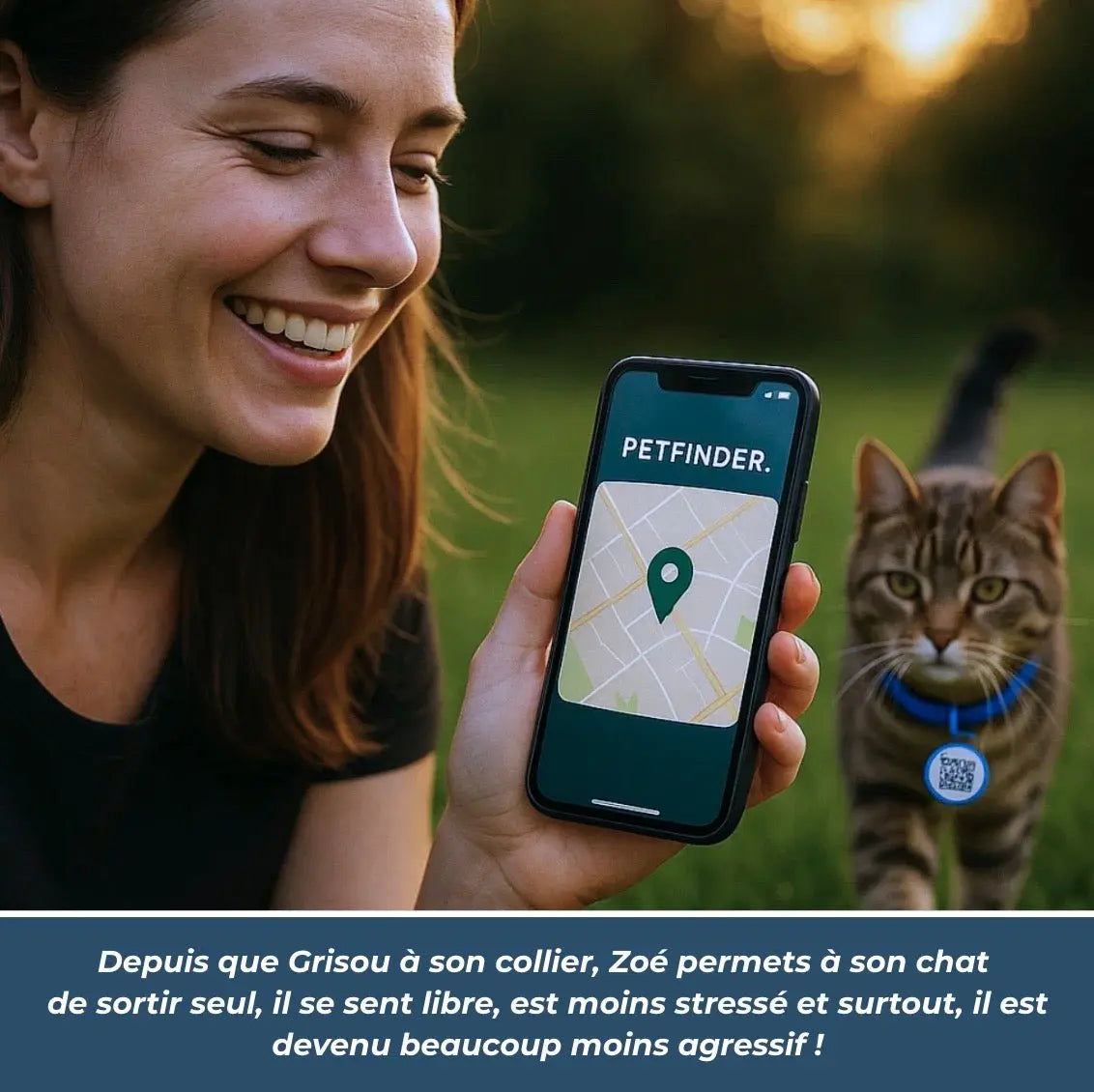 Pet Finder Guardian - Collier de sécurité GPS pour chat - Pet Finder