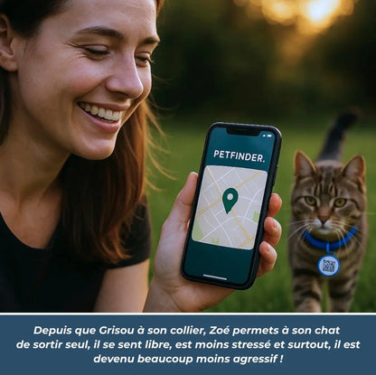 Pet Finder Guardian - Collier de sécurité GPS pour chat - Pet Finder