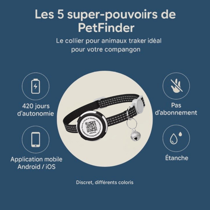 Pet Finder Guardian - Collier de sécurité GPS pour chat
